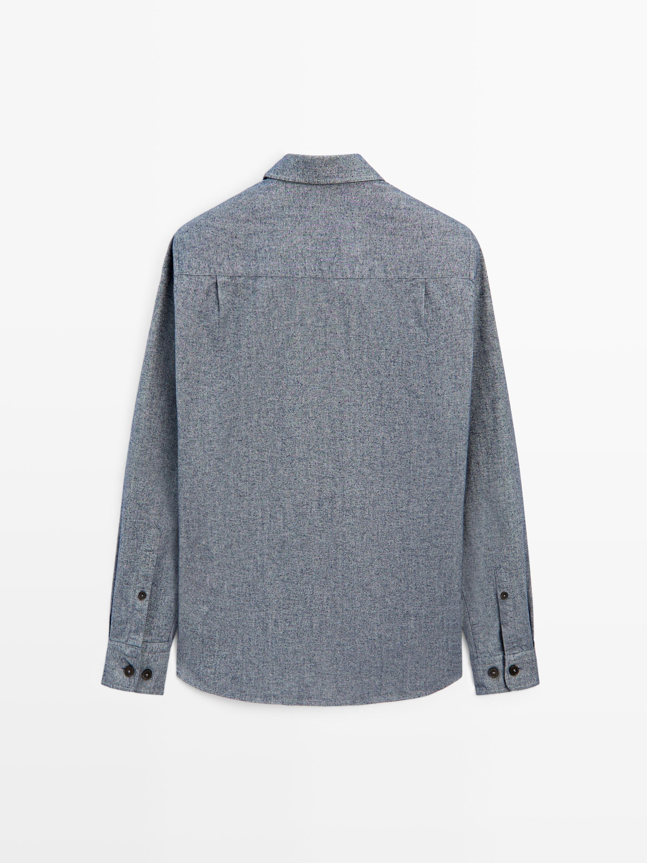 Melange overshirt with pocket